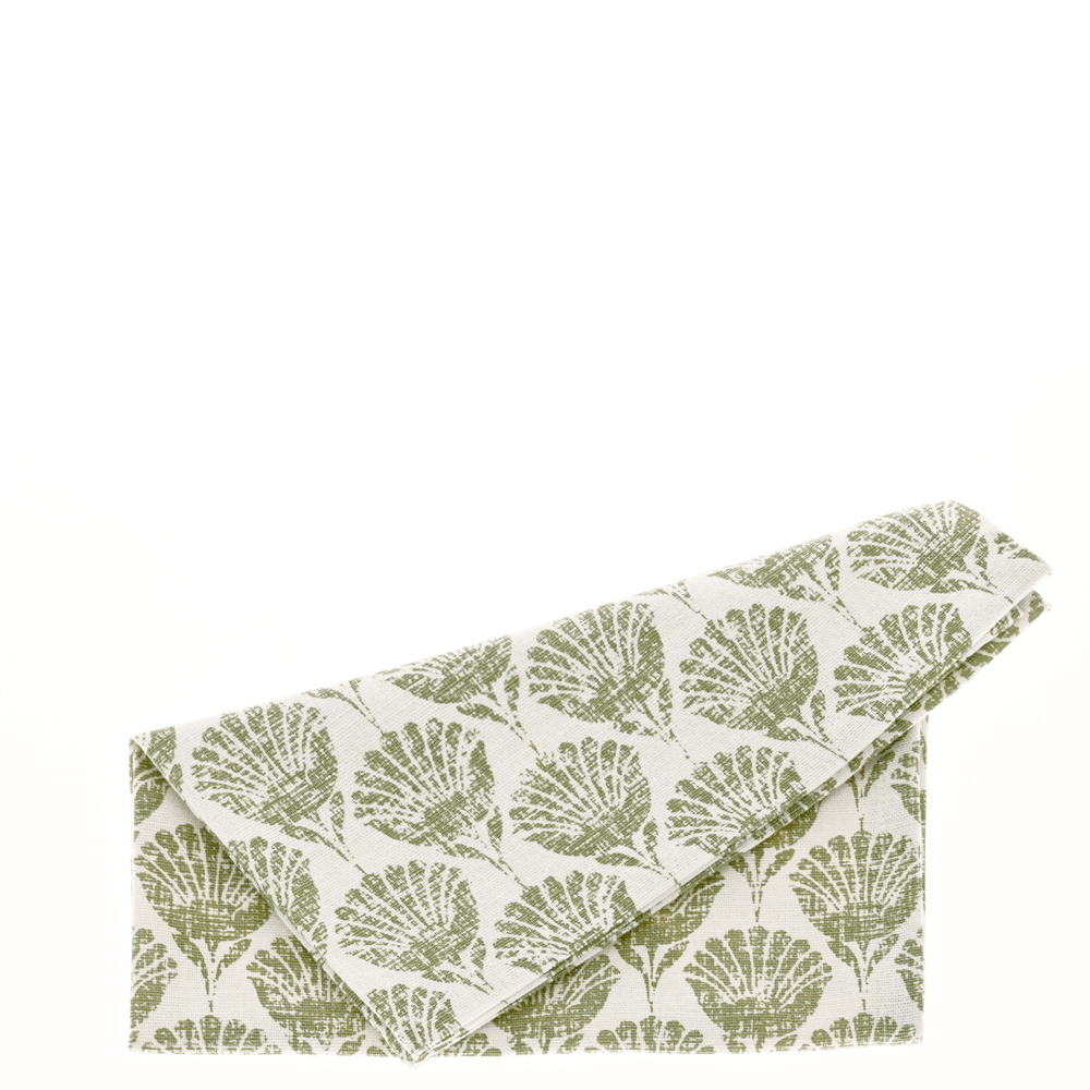 Walton & Co Olive Carnation Set of 4 Napkins